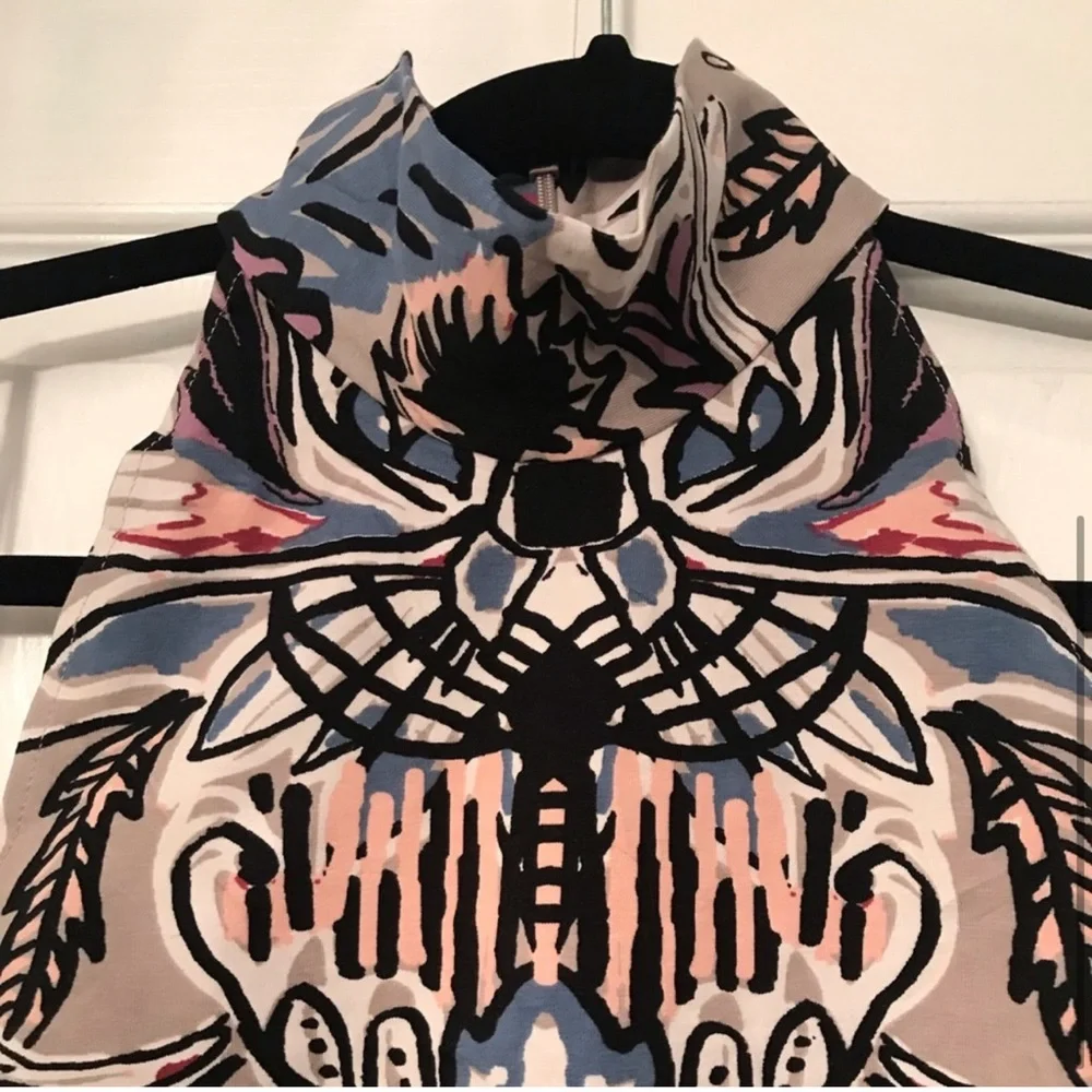 Free People Multicolor High Neck Printed Bodysuit size Medium